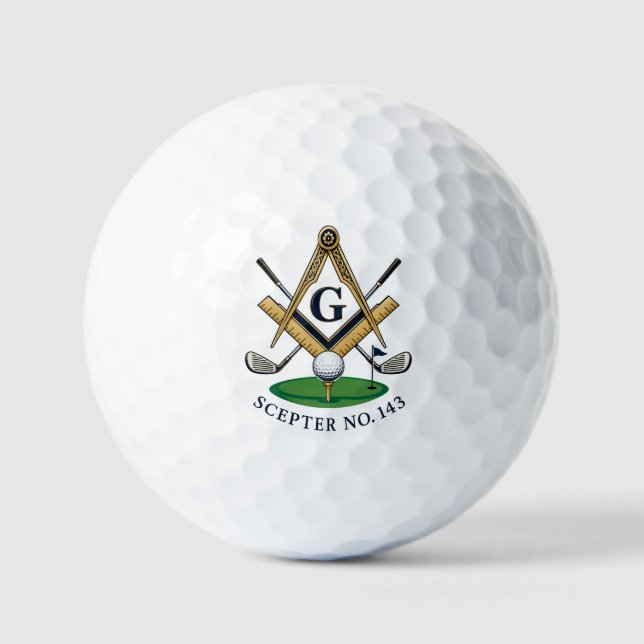 Custom Masonic Golf Balls  (Front)