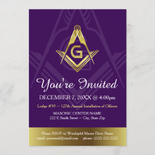 Custom Masonic Invitation Templates   Grand Lodge