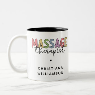 Custom Massage Therapist   Massage Therapy Gifts Two-Tone Coffee Mug