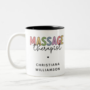 Custom Massage Therapist   Massage Therapy Gifts Two-Tone Coffee Mug