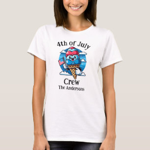 Custom Matching Family 4th of July Crew T-Shirt