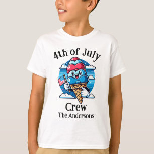 Custom Matching Family 4th of July Crew T-Shirt