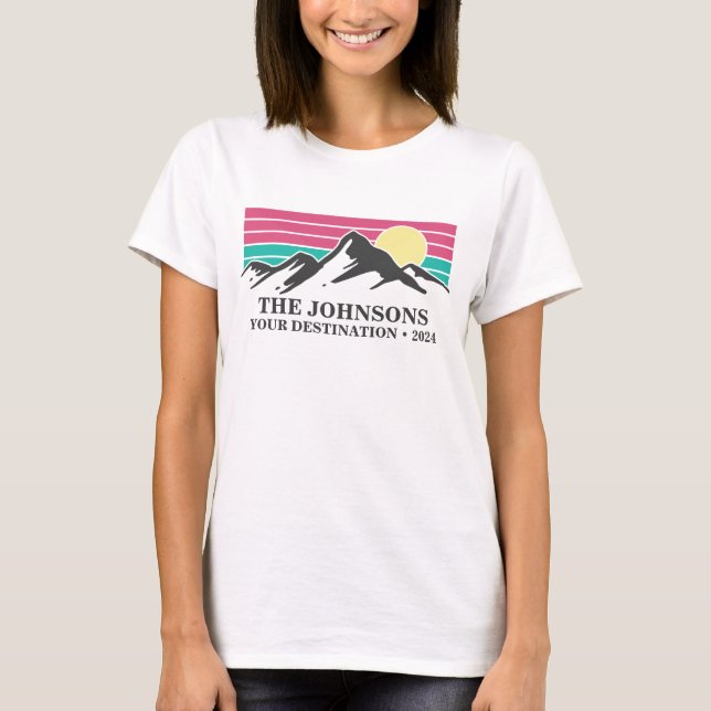Custom Matching Family Vacation Camping Group   T-Shirt (Front)