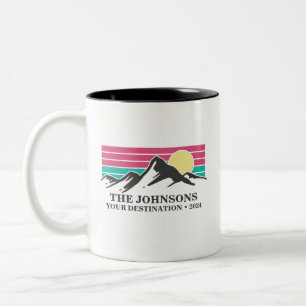 Custom Matching Family Vacation Camping Group Two-Tone Coffee Mug