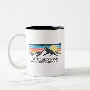 Custom Matching Family Vacation Camping Group Two-Tone Coffee Mug