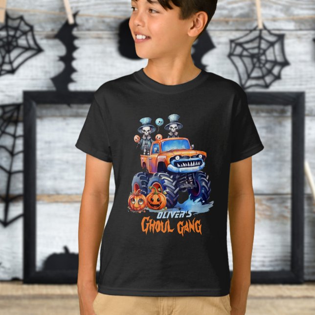 Custom Matching Ghoul Gang Monster Truck Halloween T-Shirt (Creator Uploaded)