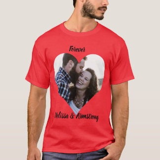 custom matching lovers tee with names.