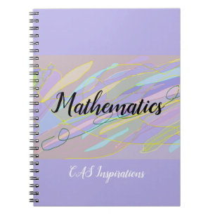 Custom Mathematics Purple Doddle Spiral Notebook