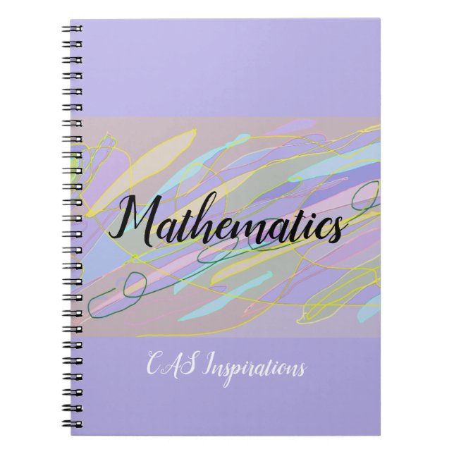 Custom Mathematics Purple Doddle Spiral Notebook (Front)