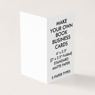 Custom MATTE Book Folded Business Cards 2" x 3.5"