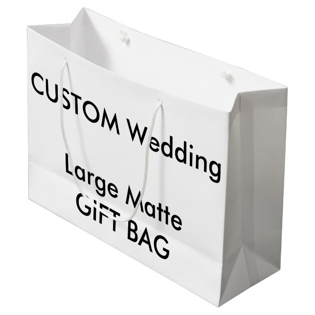 Custom MATTE Gift Bag LARGE 12.5" x 9" (Front Angled)