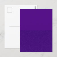 Custom Matte Top & Glitter Bottom Purple Postcard