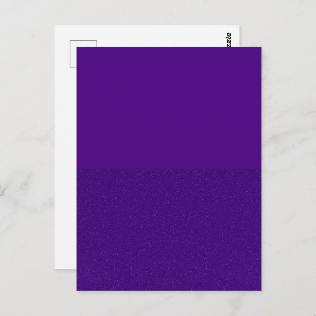 Custom Matte Top & Glitter Bottom Purple Postcard (Front/Back)