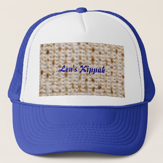 Custom Matzoh Kippah Passover Pesach Seder Hat (Front)
