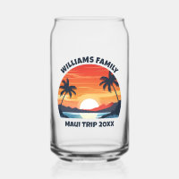 Custom Maui Trip Sunrise Palm Trees Keepsake