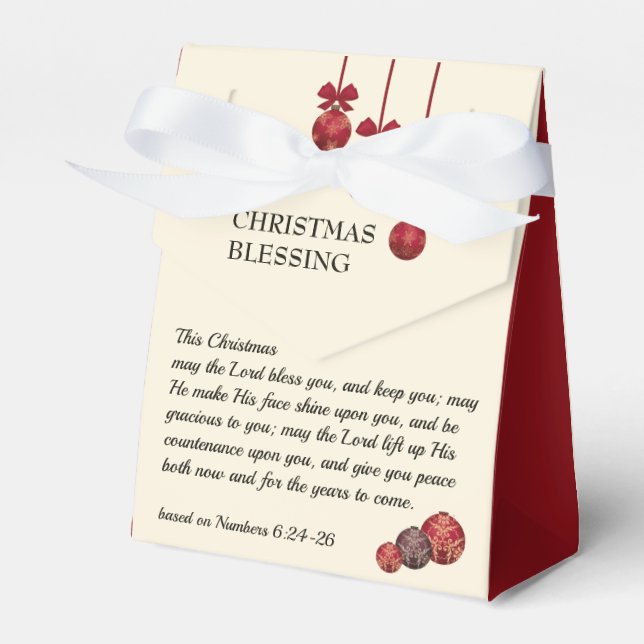 Custom May the Lord Bless You CHRISTMAS BLESSING  Favour Box (Front Side)