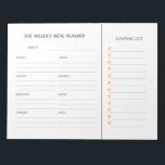 Custom Meal Planner and grocery list Notepad<br><div class="desc">Simple,  modern Personalised meal planner notepad with grocery list.</div>