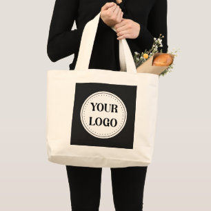 Custom, meaningful, elegant & everlasting button large tote bag