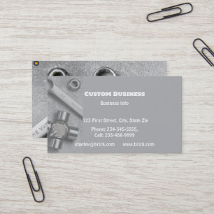 Custom Mechanic Machinery Engineering Automotive  Business Card