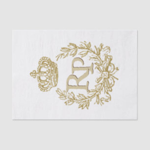 Custom Mediaeval Royal Gold Crown and Wreath  Tissue Paper