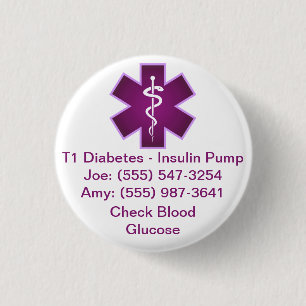 Custom Medical Alert Button Purple