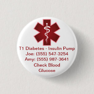 Custom Medical Alert Button Red