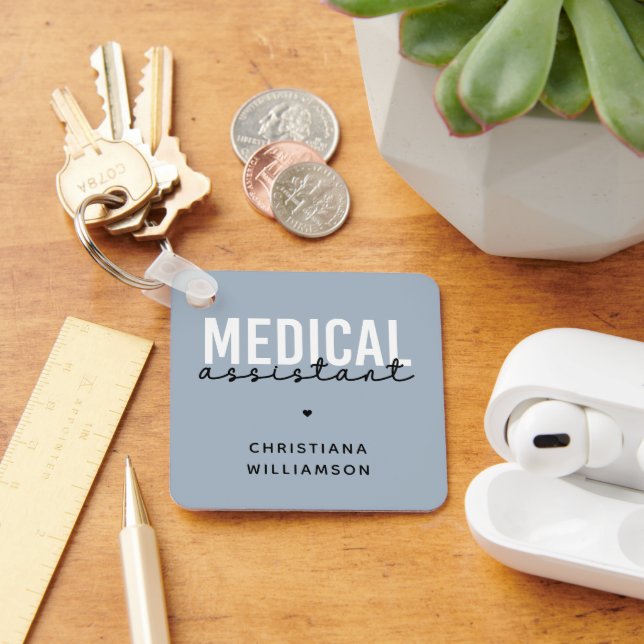 Custom Medical Assistant | Clinical Assistant Gift Key Ring (Desk)
