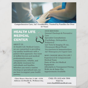 Custom Medical Hospital Service Flyer