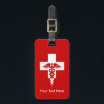 Custom Medical Professional luggage tag<br><div class="desc">A great gift for a doctor,  a nurse,  an emergency medical technician,  or any caregiver! Change the text fields to what you want. You can also change the fonts and their sizes and colours by using the "Customise it" function. See my store for more items with this design.</div>
