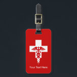 Custom Medical Professional luggage tag<br><div class="desc">A great gift for a doctor,  a nurse,  an emergency medical technician,  or any caregiver! Change the text fields to what you want. You can also change the fonts and their sizes and colours by using the "Customise it" function. See my store for more items with this design.</div>
