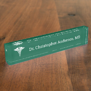 Custom Medical School Doctor Graduation Nameplate