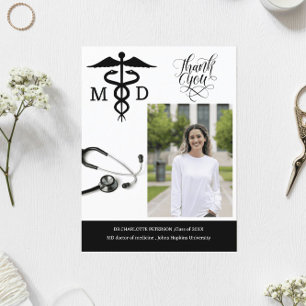Custom Medical School Graduation Party Thank You Postcard