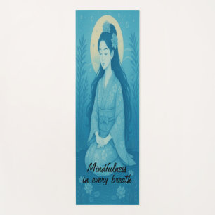 Custom Meditation Art Mindfulness Zen Blue Yoga Mat