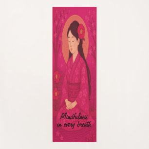 Custom Meditation Art Mindfulness Zen Magenta Yoga Mat