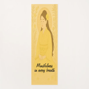 Custom Meditation Art Mindfulness Zen Yellow Yoga Mat