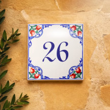 Custom Mediterranean House Number – Melograno