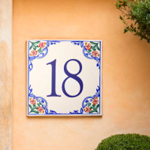 Custom Mediterranean House Number – Pomegranate