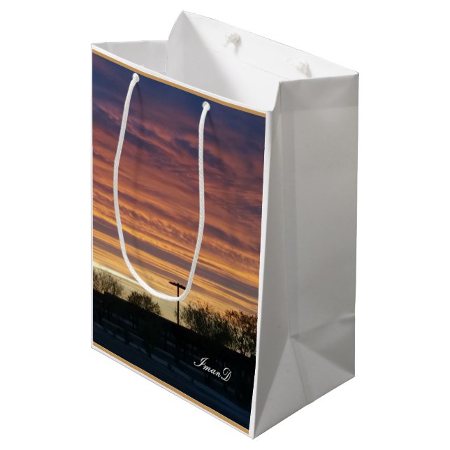 Custom, Medium Gift Bag (Front Angled)