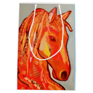 Custom Medium Gift Bag with Colourful Horse