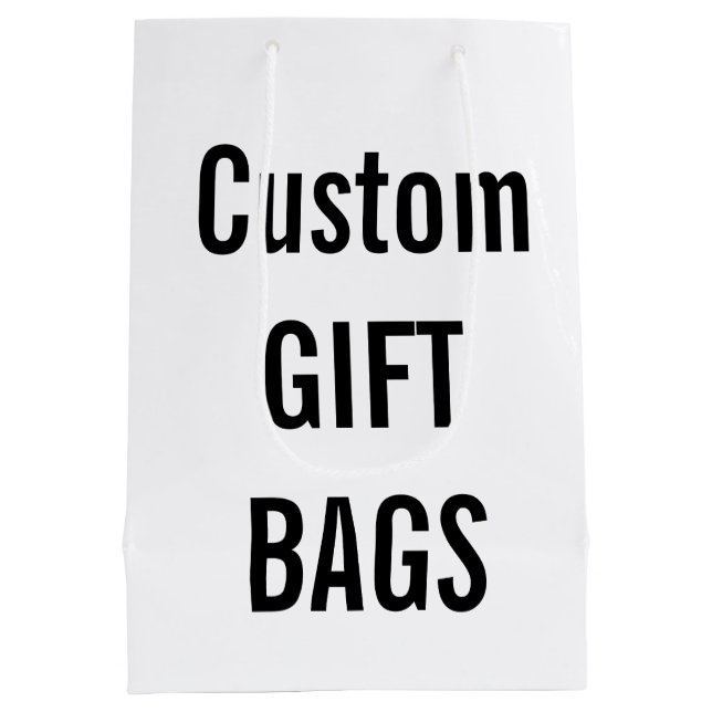Custom MEDIUM GLOSSY Gift Bag Blank Template (Back)