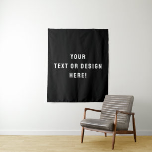 Custom Medium Tapestry – Black & Personalised