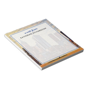 Custom Melbourne Australia Skyline Watercolor Art Notepad