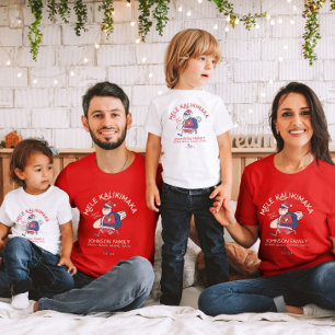 Custom Mele Kalikimaka Santa Hawaiian Christmas  T-Shirt