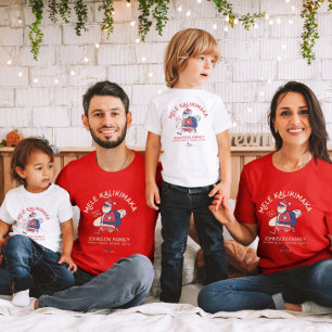 Custom Mele Kalikimaka Santa Hawaiian Christmas  T-Shirt