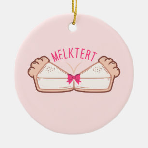 Custom MELKTERT Afrikaanse Boeremeisie Ceramic Ornament