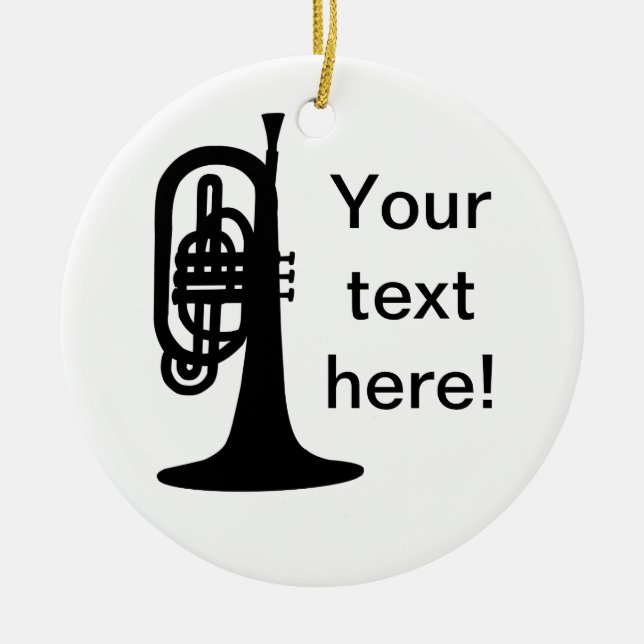 Custom Mellophone Ceramic Tree Decoration (Front)