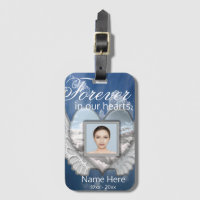 Custom Memorial Angel Wings Heart Add Photo