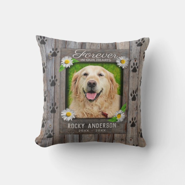 Custom Memorial for a Dog Cushion (Front)