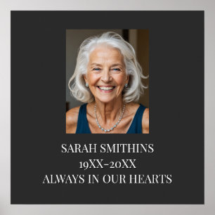 custom Memorial funeral memory Poster