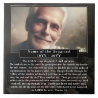 Custom Memorial Keepsake Photo Name Bible Verse